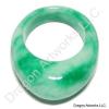Superb White Green Jade Ring