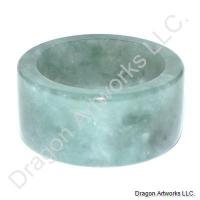 Sparkling Wide Jade Thumb Ring
