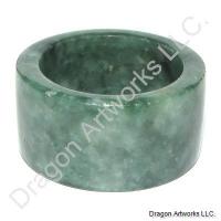 Energy Generator Green Jade Thumb Ring