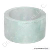 Path Finder Whitish Green Jade Thumb Ring