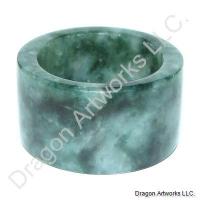Noble Chinese Green Jade Thumb Ring